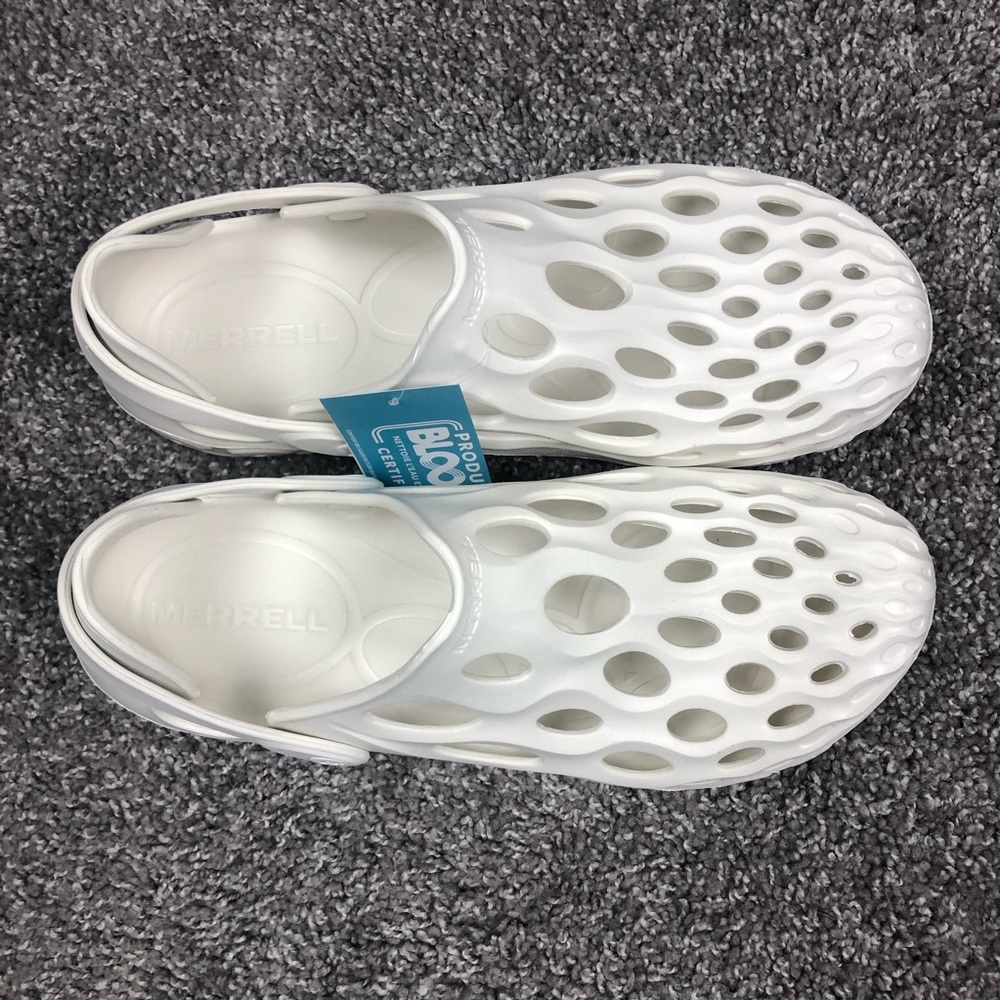 Merrell Hydro Moc White Mens Croc Sandals Casual Hiking Shoes Size 10 J85863 - Picture 5 of 13